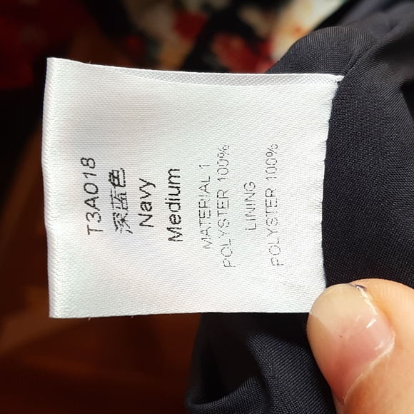 Navy halter dress, floral pattern. - Picture 5 of 5